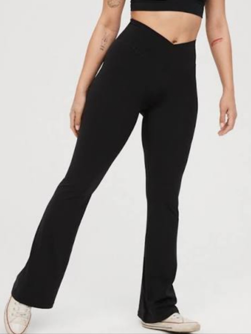 AERIE High Waisted Crossover Flare Legging